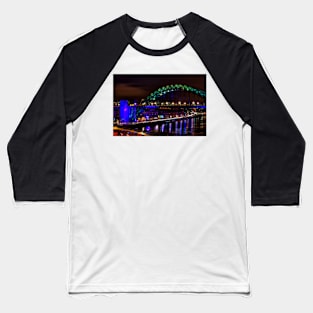 Newcastle Quayside At Night Baseball T-Shirt